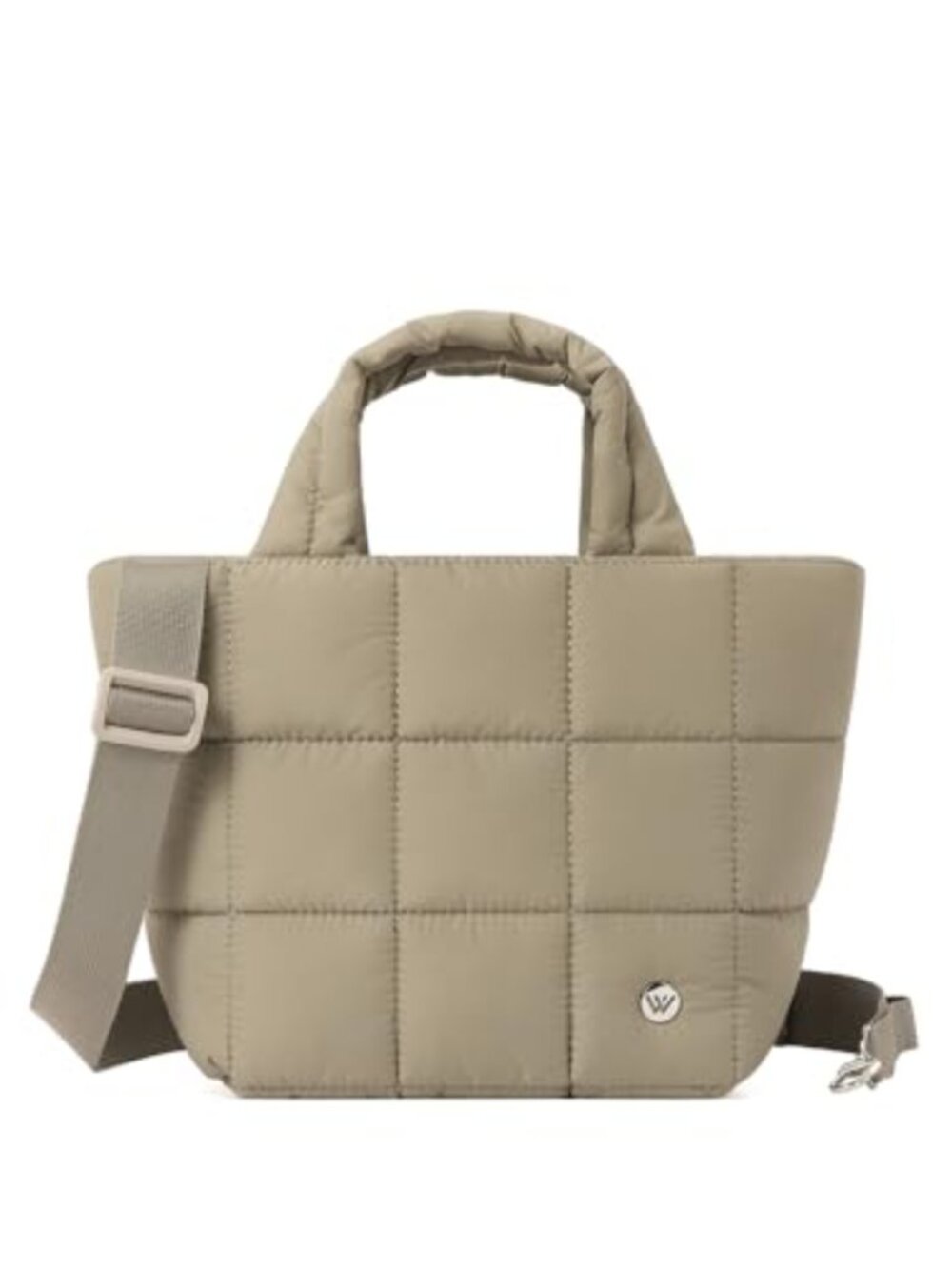 Quilted Puffer Crossbody Bag for Women Nylon Shoulder Handbag with Adjustable